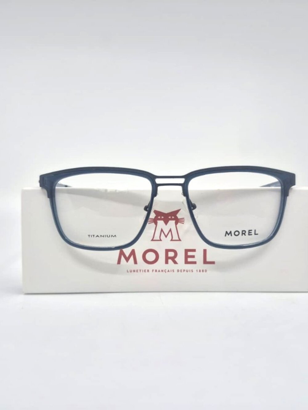 MOREL Titanium 10201O BG11 57mm Blue and Gunmetal New Eyeglasses Made in France